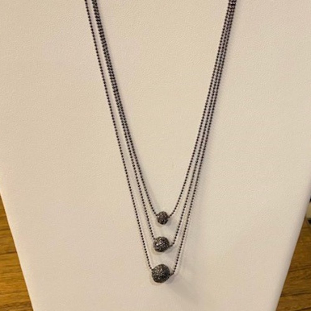 Lia Sophia TRIO Hematite Necklace